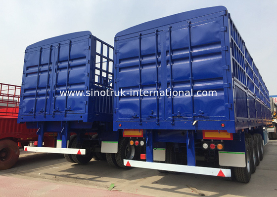 Multi Color Semi Low Bed Trailer , Normal Suspension Semi Equipment Trailer