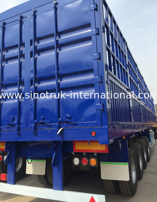 Multi Color Semi Low Bed Trailer , Normal Suspension Semi Equipment Trailer