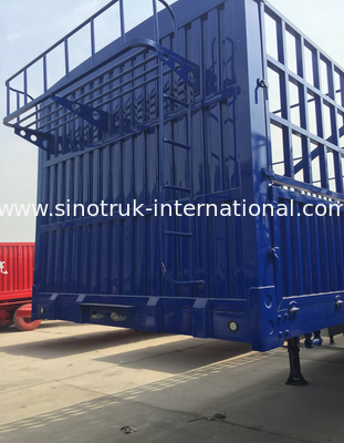 Multi Color Semi Low Bed Trailer , Normal Suspension Semi Equipment Trailer