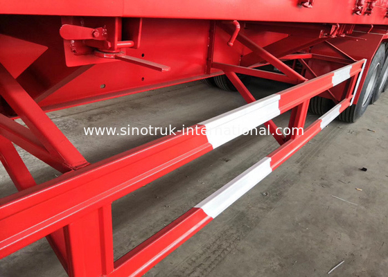 Carbon Steel Semi Truck Trailer / Semi Low Bed Trailer 30-60 Tons