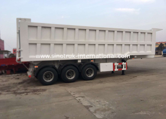 60 Tons SINOTRUK 25-45CBM Semi Truck Dump Trailer With Stable Performance