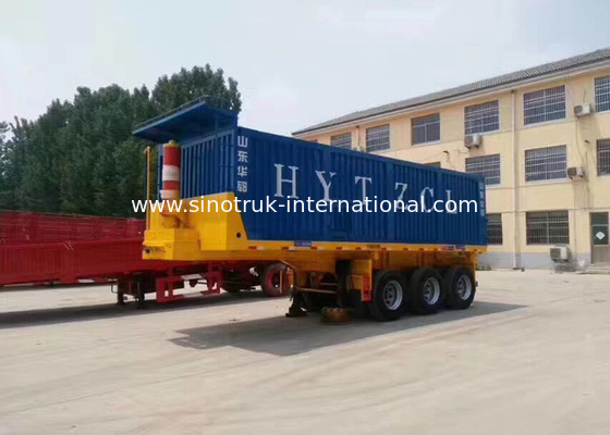 Popular ISO Semi Trailer Truck , Tri Axle Semi Trailer 12000×2500×3880mm