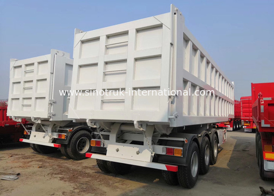 Cargo Utility Semi Trailer Truck Storage Boxes Normal Suspension In White