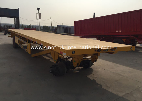 Mn Steel 3 Axles Flatbed Cargo Trailer Carrying 30t Heavy Goods