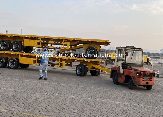 Mn Steel 3 Axles Flatbed Cargo Trailer Carrying 30t Heavy Goods