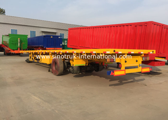 500mm Beam Flat bed Full Trailer With Front Cargo Truck