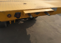 3 Axles Flatbed Cargo Full Trailer Carrying 40 Tons Bulk Cargo