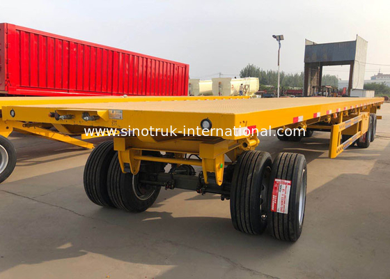 28T Flatbed Full Trailer ABS With Front HOWO Cargo Hook