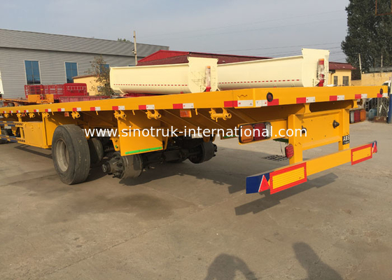 30 Ton Loading Three Axle Flatbed Trailer Carrying Bulk Cargo