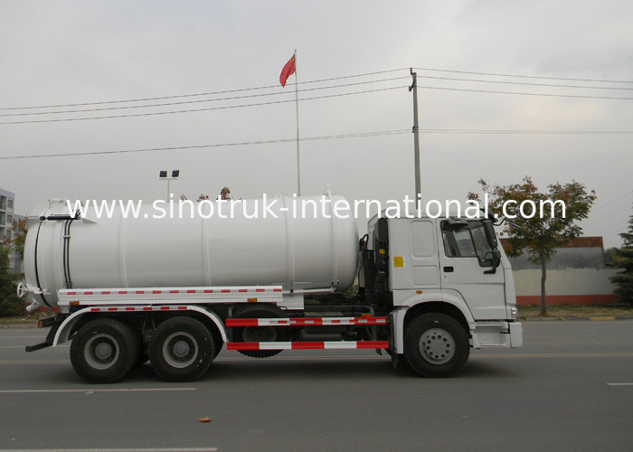 19CBM LHD 336HP Sewer Vacuum Truck 6×4 For Oil Chemical Sewage Tank Sediment Suction