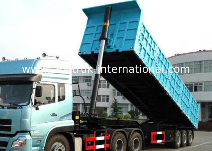 Hydraulic Tipper Semi Trailer Truck 80 Tons 25-45CBM For Cargo Transport