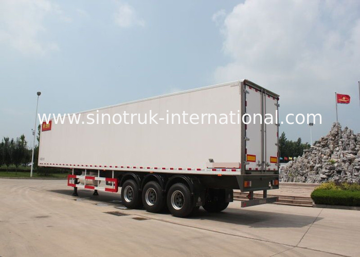 Semi Flatbed Trailers Refrigerated Transport Vehicle Carbon Steel / Mn Steel Material