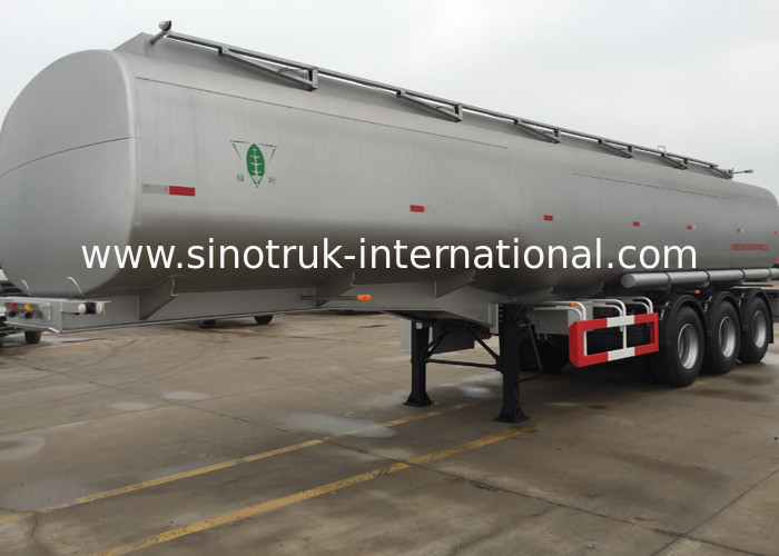SINOTRUK Mn Steel 60 Cfm Oil Tank Semi Flatbed Trailers For Oil Fuel Transport