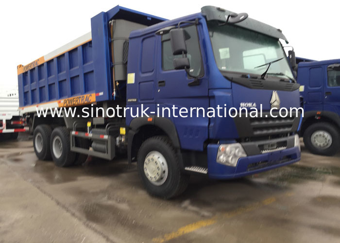10 Wheels SINOTRUK Dump Truck LHD 371 HP 20CBM 30 - 40 Ton HYVA Hydraulic Cylinder