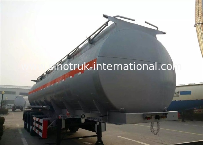 SINOTRUK 3 Axles Fuel Semi Trailer Truck Tri - Axle Tank Capacity 40 - 60 CBM