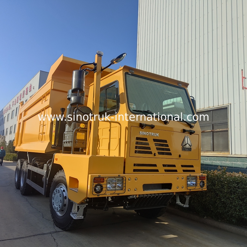 Euro 2 HOWO Yellow King Mine Dump Truck 30 Tons Loading