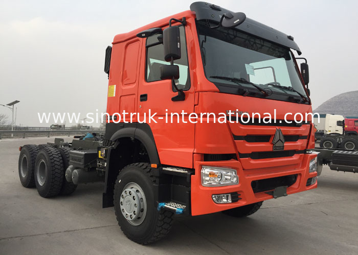 Orange SINOTRUK HOWO Tow Tractor Truck RHD 10 Wheels 371 HP ZZ4257S3241W