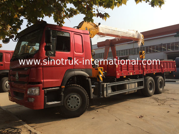 Heavy Duty 12 Tons HIAB Truck Mounted Telescopic Crane 6X4 LHD Truck Cargo Lift