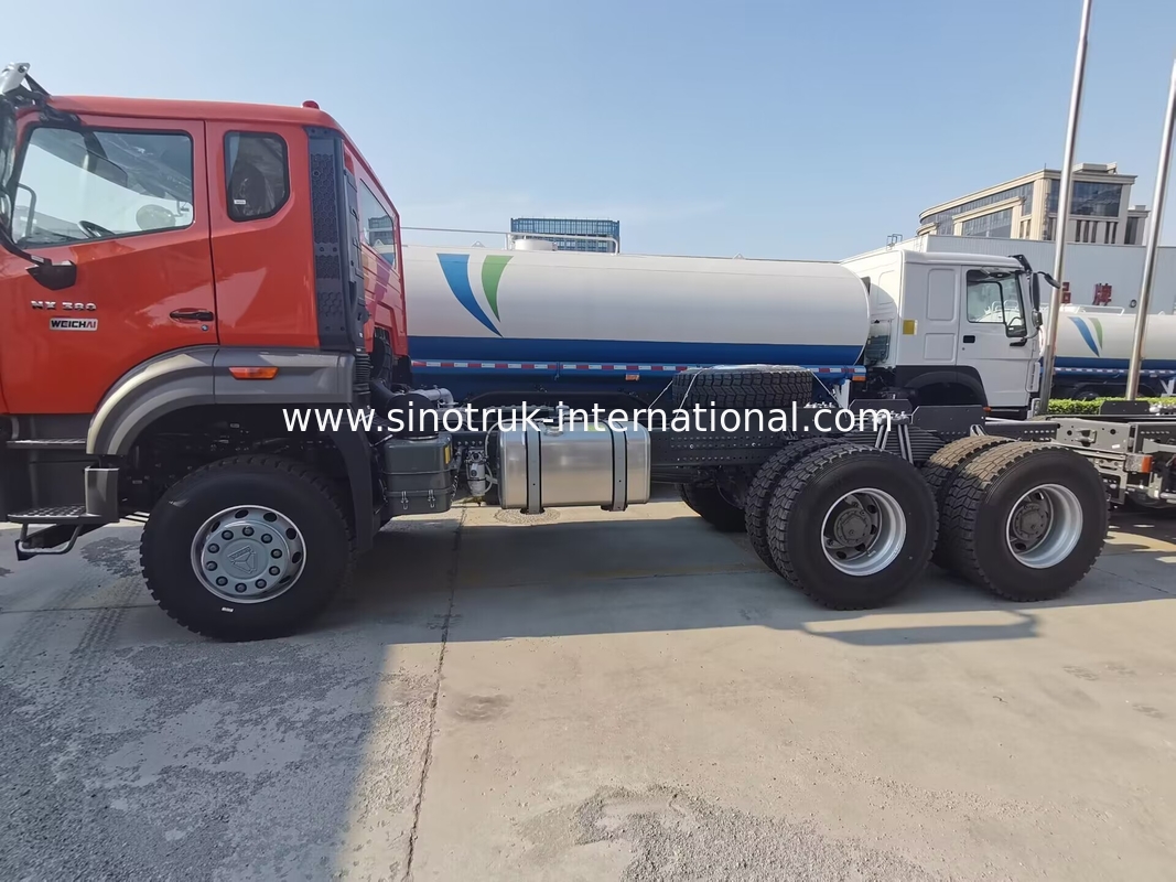 Sinotruk New Howo Tipper Dump Truck Chassis Weichai Engine 6 × 4  LHD Orange Color