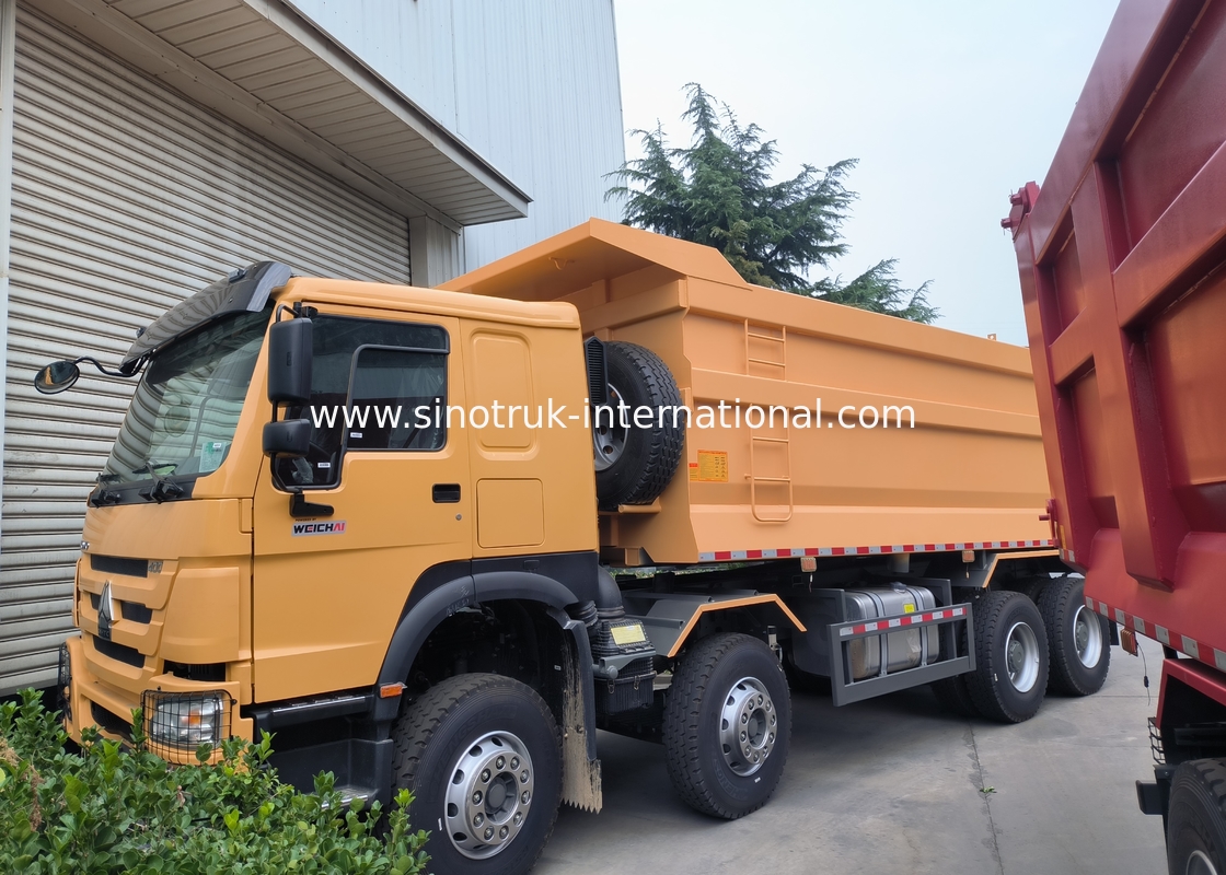 Sinotruk Howo Tipper Dump Truck 8 × 4  Lhd 12 Wheels U Shape Tipper Body Euro 2