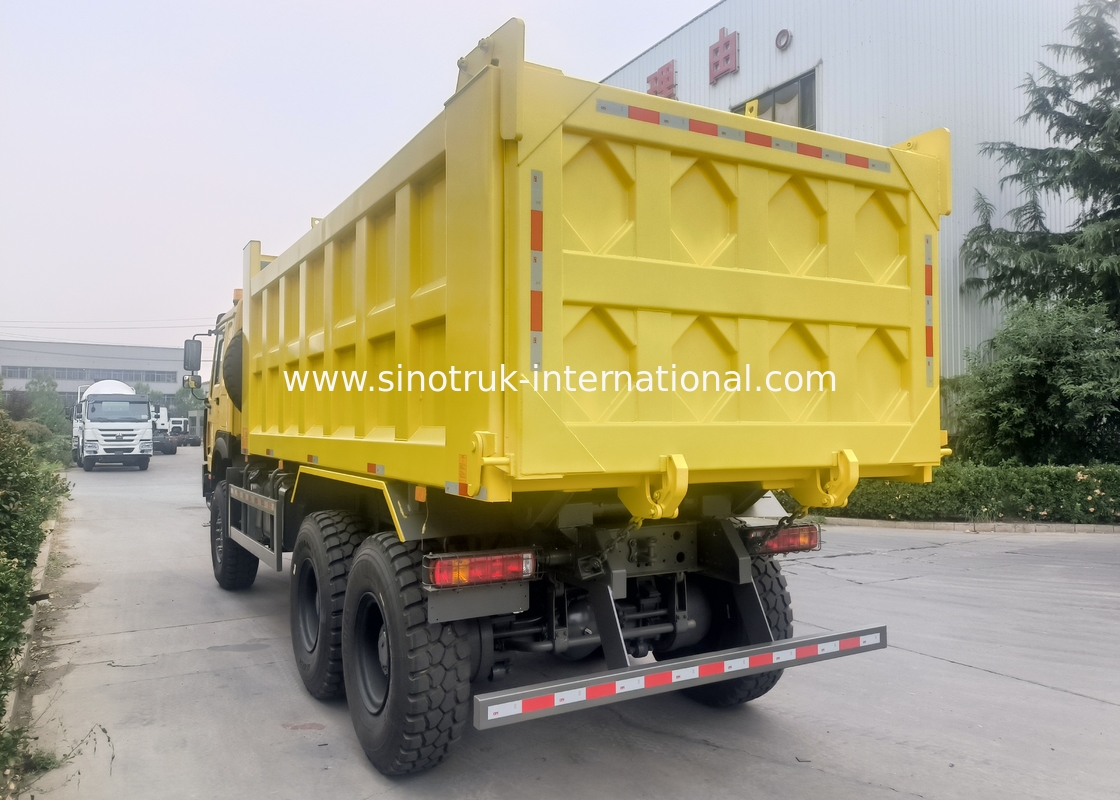 Sinotruk Howo Tipper Dump Truck 6 × 6 All Wheel Drive With 14.00R20 Single Tyre 380Hp