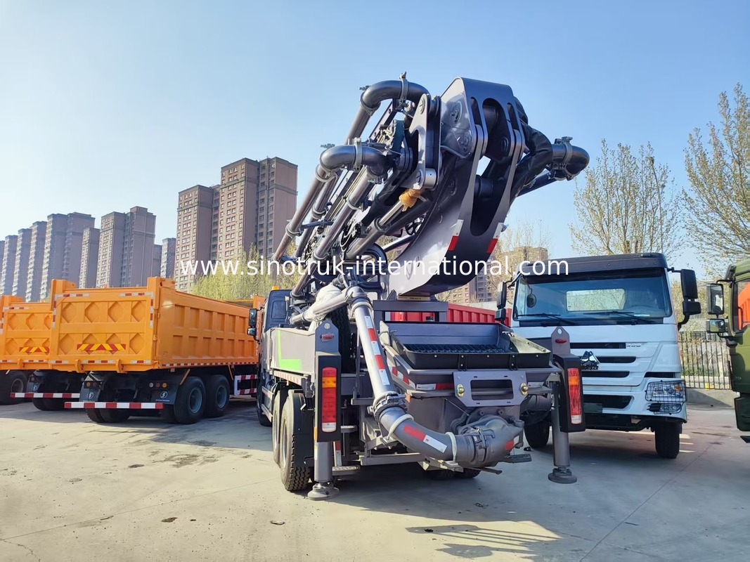 High Rise Mastery HOWO 380HP Smart Pump Truck’s 52m Boom 6x4 Traction For Unmatched Vertical Pouring