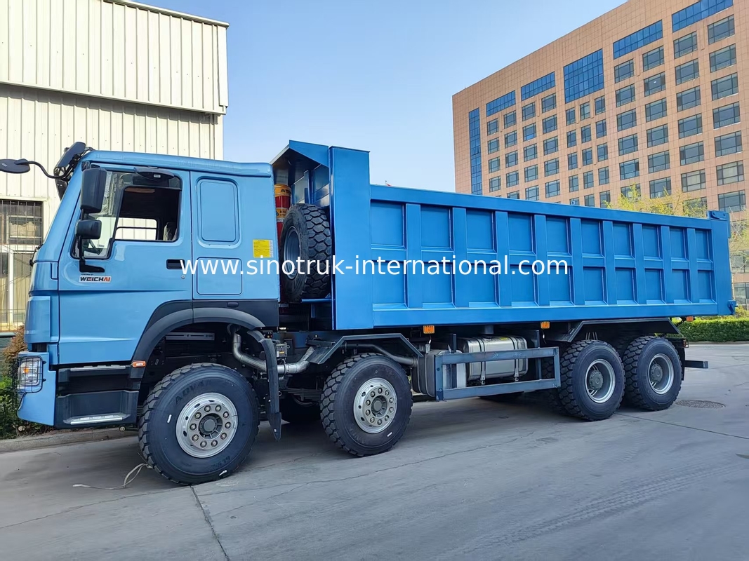 Captivating Blue HOWO 8×4 380HP 26.91CBM Dump Truck Where Power Meets Precision In Every Load!