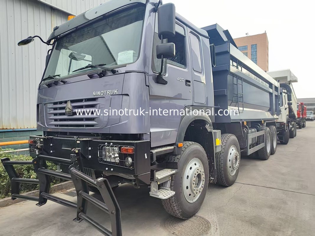 400HP for Heavy Loads, 27CBM for More Cargo: Gray 8x4 Dump Truck