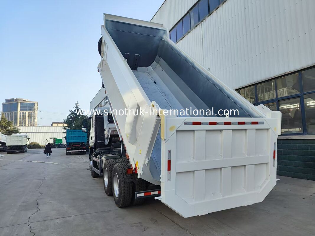 HOWO TX 6*4 White Dump Truck with 390HP MAN Engine & 20CBM Cargo Box for Superior Performance