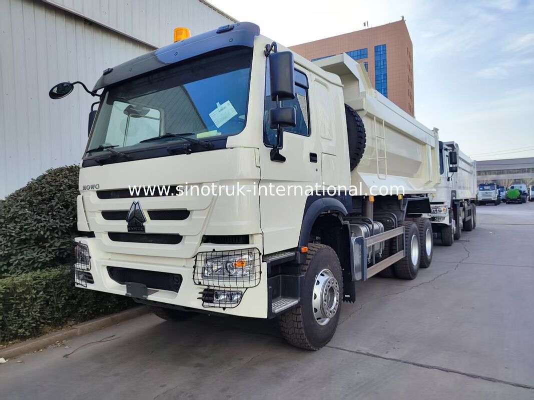 Durable HOWO 6×4 371HP 20CBM White Dump Truck with High-Strength Steel Body for Heavy Work