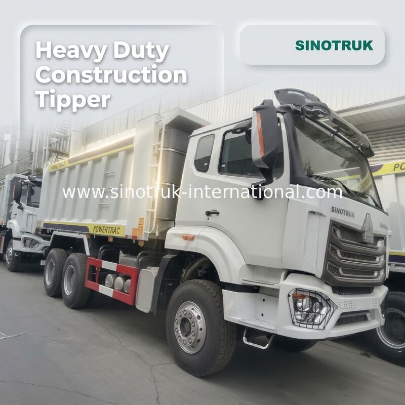 30-40 Tons RHD 10 Wheels Tipper Dump Truck SINOTRUK Haohan For Construction White