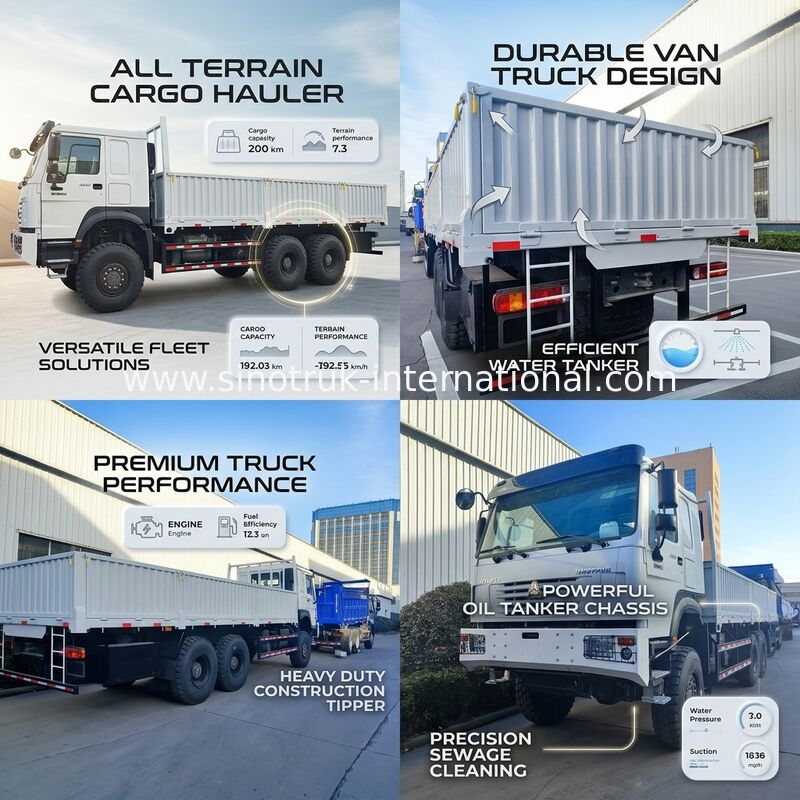 Unleash Power and Versatility All Conquering White HOWO 6x6 400HP Off - Road Cargo Truck