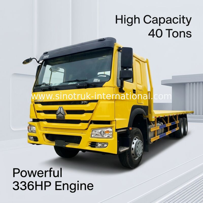 ZZ1257N4641W 336HP SINOTRUK Flat Bed Cargo Truck