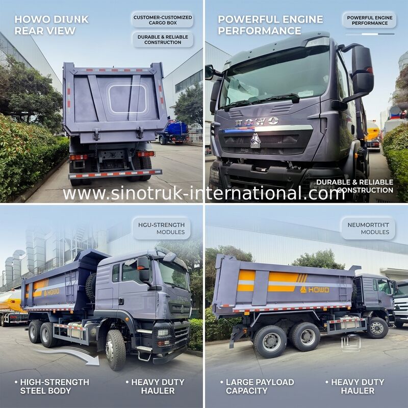 SINOTRUK Heavy Duty Hauler TX Tipper Dump Truck with 380HP Engine, 30-40 Tons Load Capacity and Middle Lifting Type