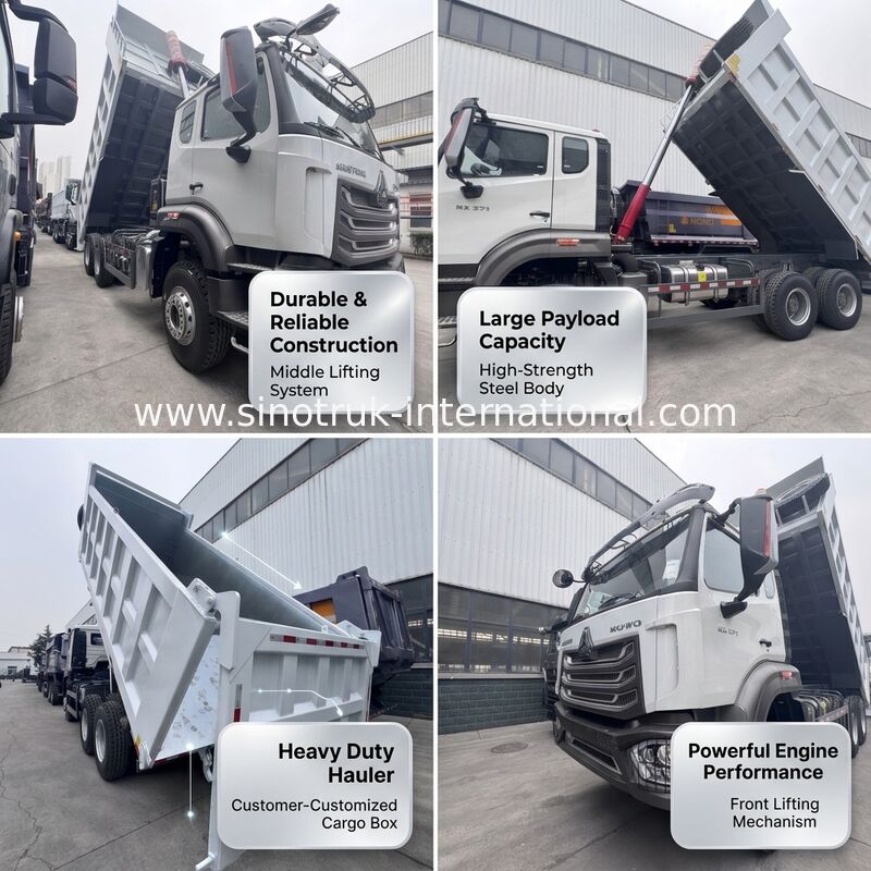 SINOTRUK HOHAN New Howo Tipper Dump Truck 19-20CBM Customer-customized  Front Lifting  6 × 4 LHD  Cargo Box