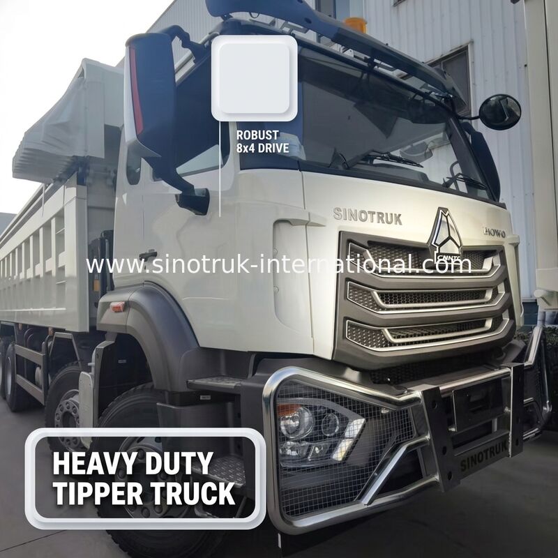 Sinotruk NX Tipper Dump Truck with 371HP Engine, 50-60T Capacity and 8×4 Drive for Heavy-Duty Transport