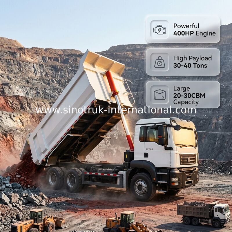 SITRAK 430 Power Heavy-Duty Tipper Dump Truck with 30-40T Loading Capacity and Euro 3 Emission Standard