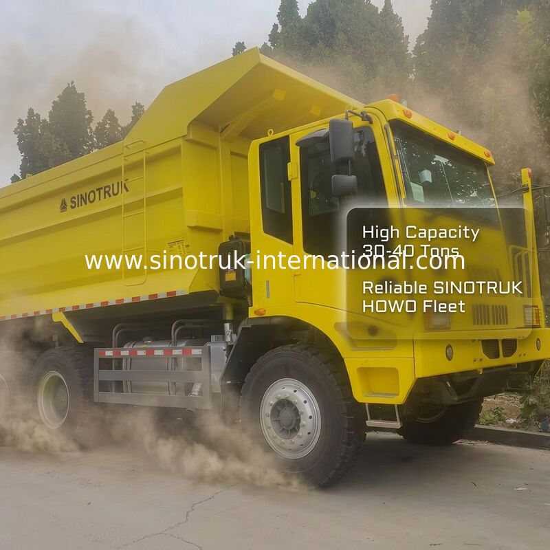 Sinotruk Mining Dump Truck with 430HP Engine 6x4 Drive Model and 16mm Bottom Thickness Cargo Box