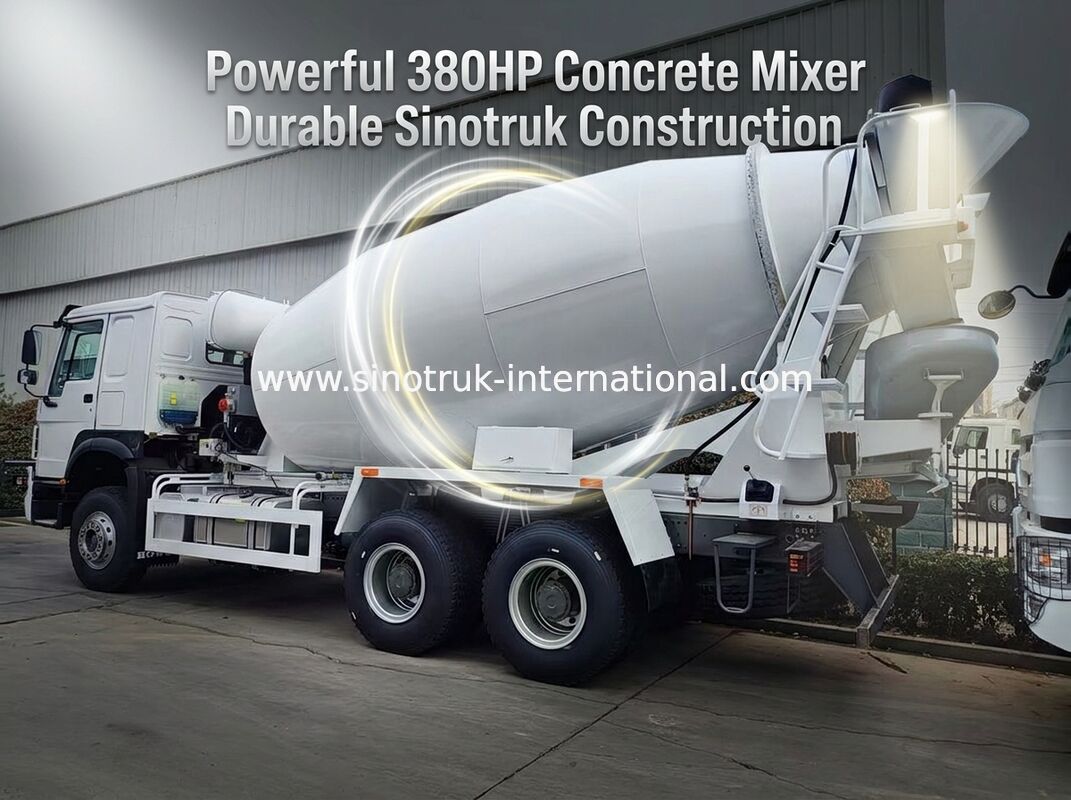 Sinotruk Howo Concrete Mixer Truck 10CBM 6 X 4 Euro 2 380Hp Construction