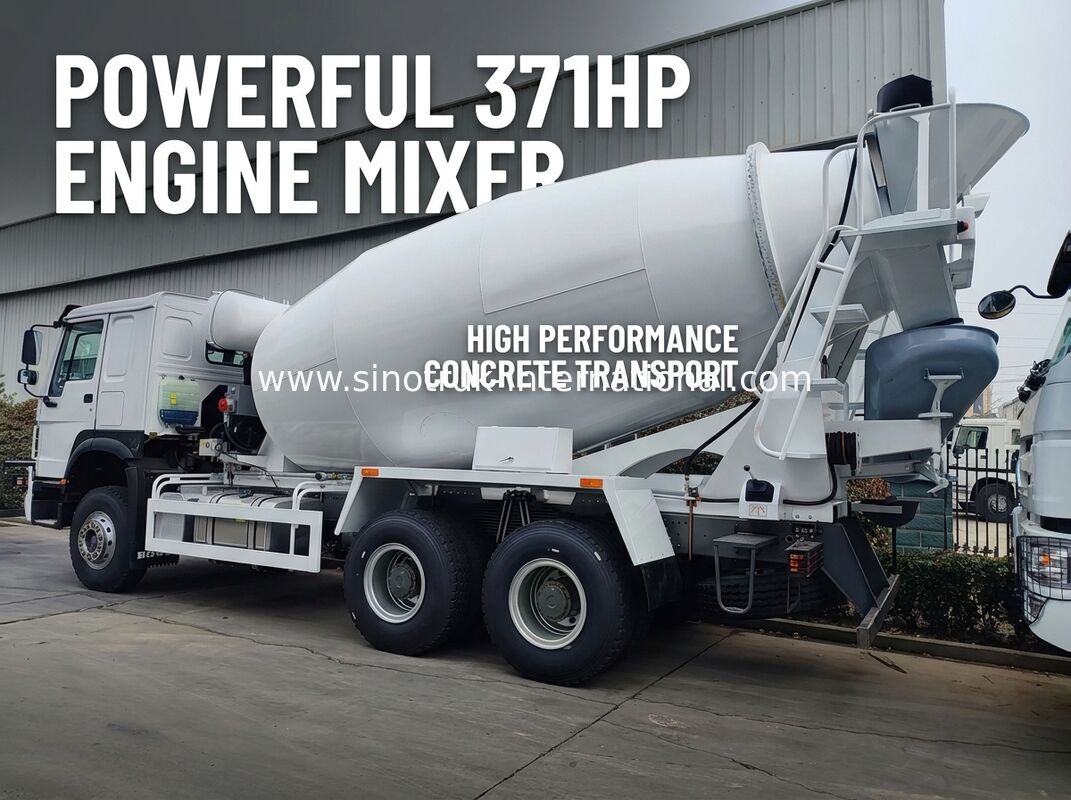 6×4 371HP 12CBM Concrete Mixer Truck with High Efficiency and Strong Power for Heavy-Duty Construction