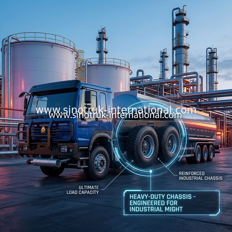 SINOTRUK HOWO 6×4 10 Wheels Oil Tank Truck 400HP Oil Tank Chassis