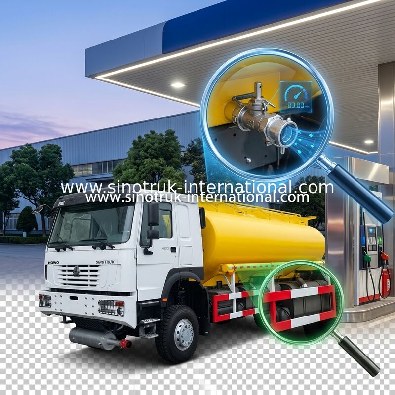 SINOTRUK HOWO 25CBM Oil Tank Truck 10 Wheels 400Hp 6 × 6 Multiple Compartments