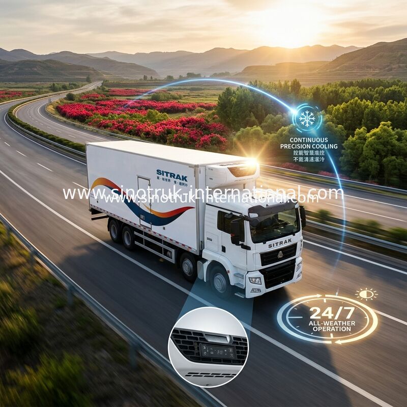 High Strength Frozen Foods 8×4 Refrigerated Trucks And Vans 40 Ton Low Noise