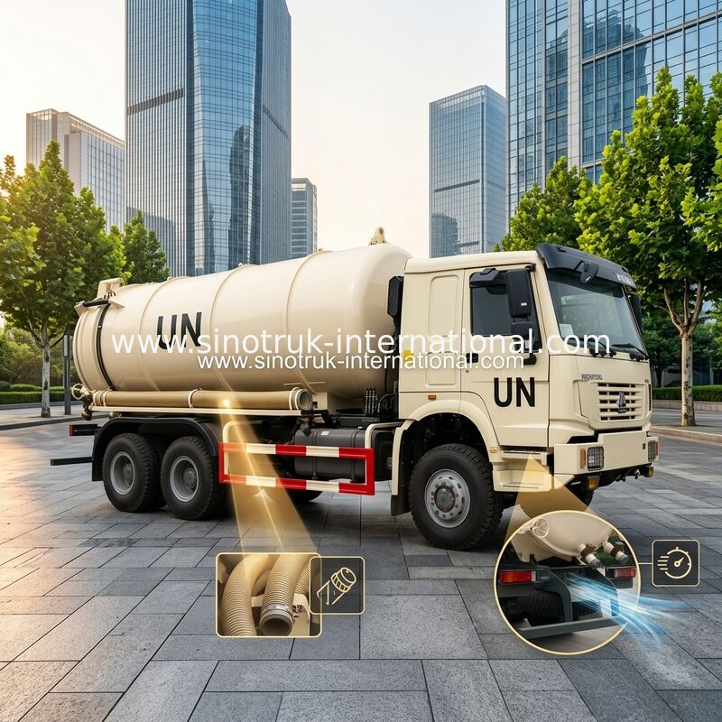 6×4 Drive Type Sewage Suction Truck With Pump With Hydraulic Control System