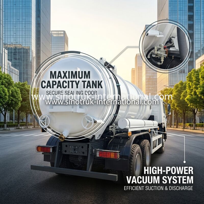 HOWO 6*4 16CBM 380HP Sewage Cleaning Truck High-Power Performance Meets Efficient Multifunctional Cleaning Solutions
