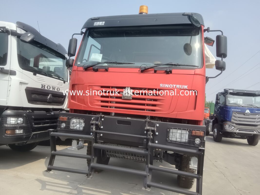 430HP Red HOWO 6*6 All-Wheel Drive Dump Truck with Ghost-Face Cab