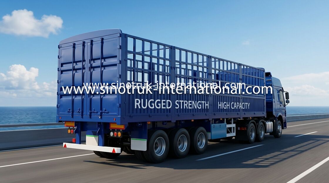 Multi Color Semi Low Bed Trailer , Normal Suspension Semi Equipment Trailer