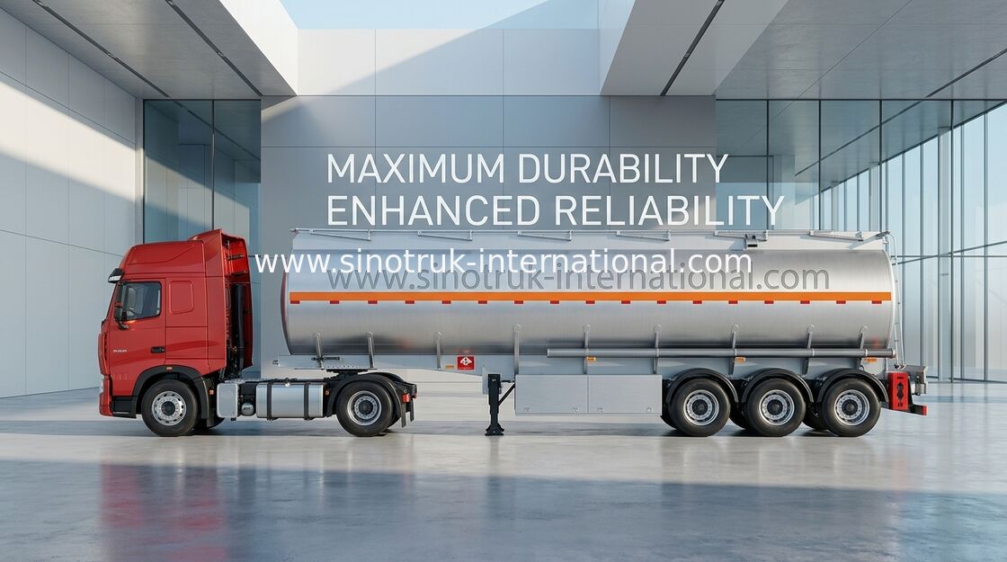 3 Axles 50000 Liters Semi Trailer Truck CIMC Fuel Tanker For Carrying / Storing Oil