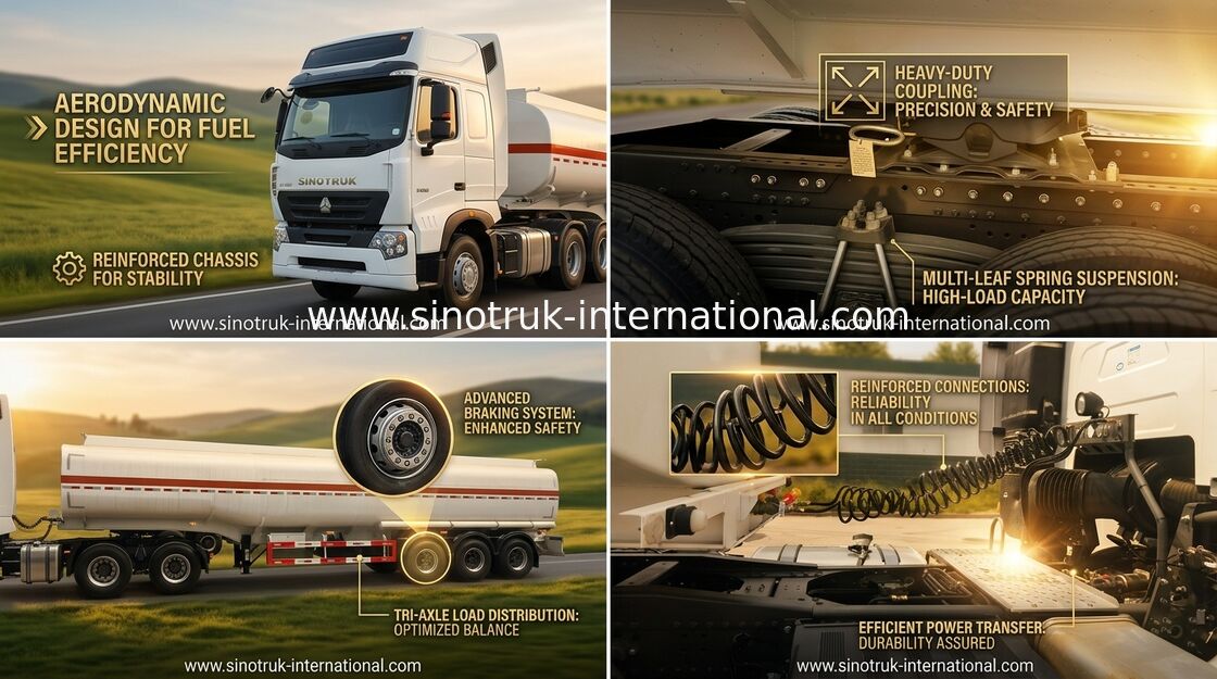50 - 80 Tons 60cbm Oil Tank Truck For Oil Fuel Transport Polyurethane Painting