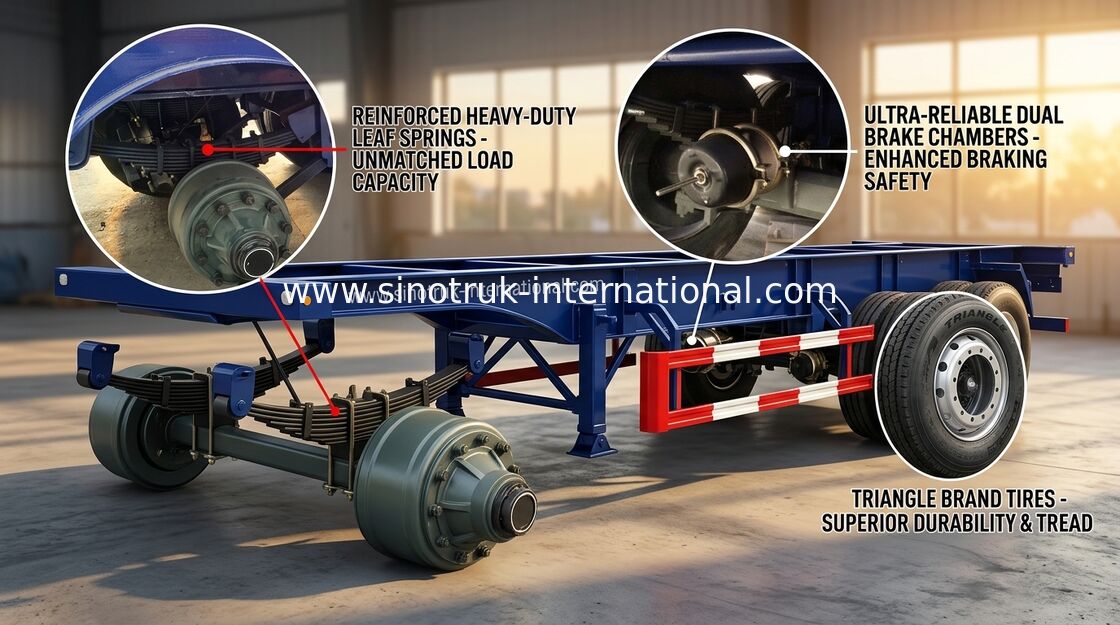 Low-bed Semi Trailer Truck 3 Axles 70Tons 15m for carrying construction machine